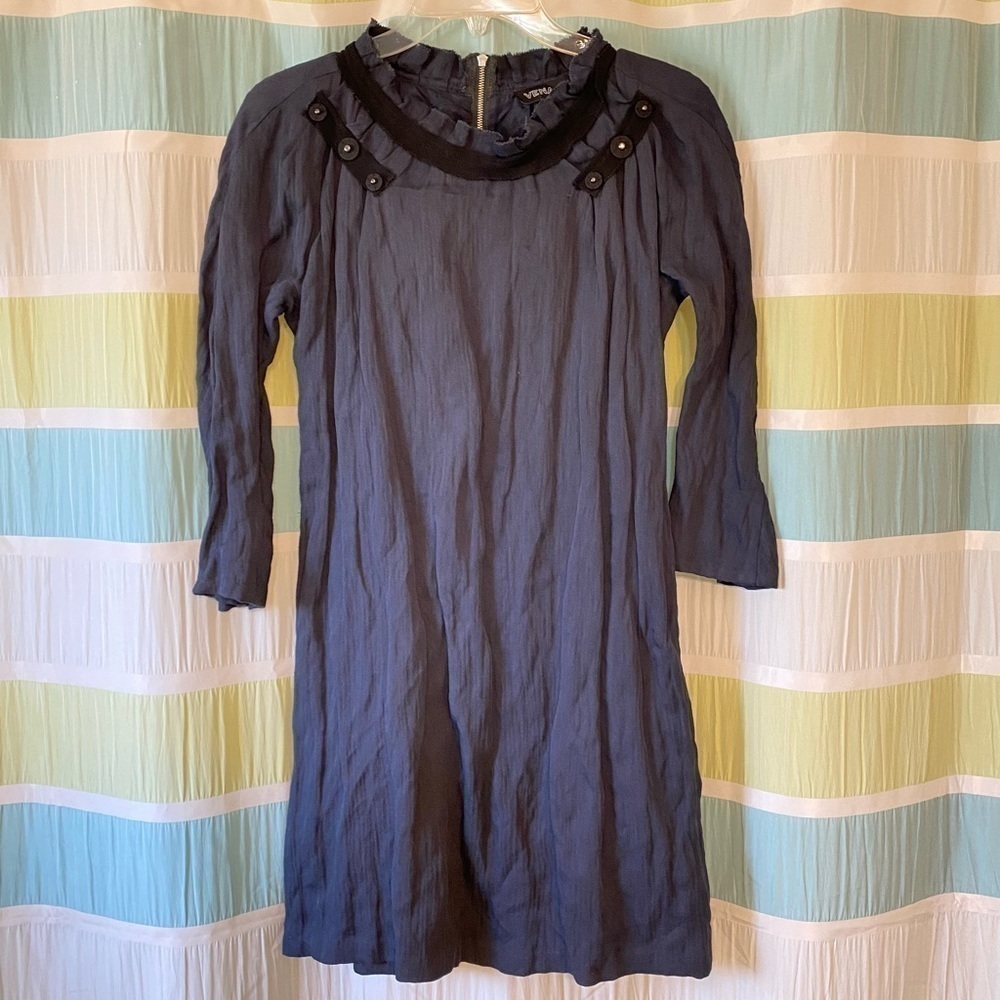 Vena Cava Dress High Neck Navy Blue Sz 6 - Picture 8 of 8